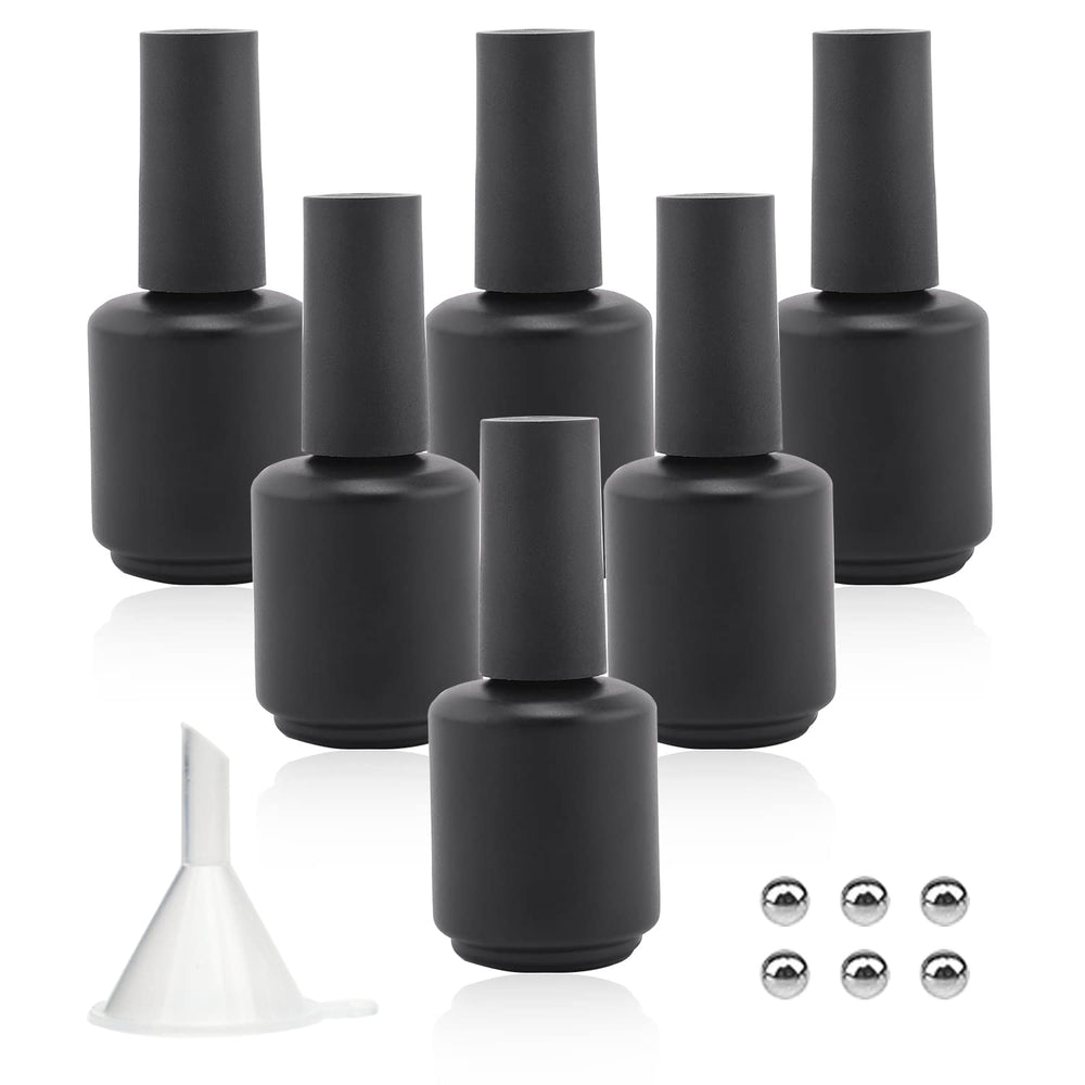 Agidea bouteilles-vernis 15ml noir-matte pour stocker et mélanger les couleurs facilement