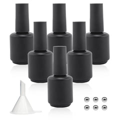Agidea bouteilles-vernis 15ml noir-matte pour stocker et mélanger les couleurs facilement