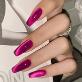 AHAMIOU kit vernis gel œil-de-chat rose foncé, parfait pour nail art maison.