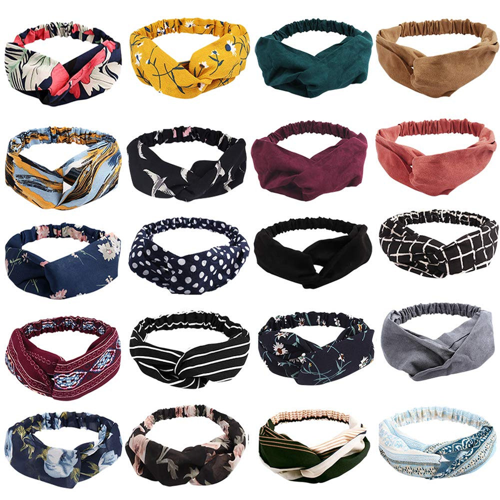 AHONEY bandeau boho nœud – ensemble 20 packs pour un style varié et pratique.