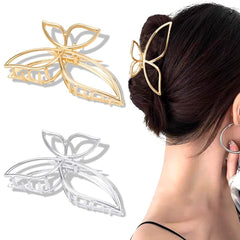 AHONEY papillon métallique doré pour cheveux, allure chic et durable.