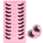 Cils demi-longueur Ahrikiss, regard naturel et léger pour un look quotidien.