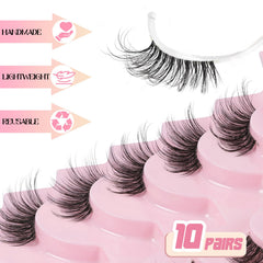 Effet plume légère des demi-cils Ahrikiss TB01, allure plus légère et féminine.