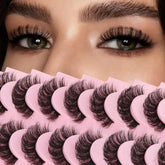 Ahrikiss cils en bande russe D curl fluffy, gros plan naturel.