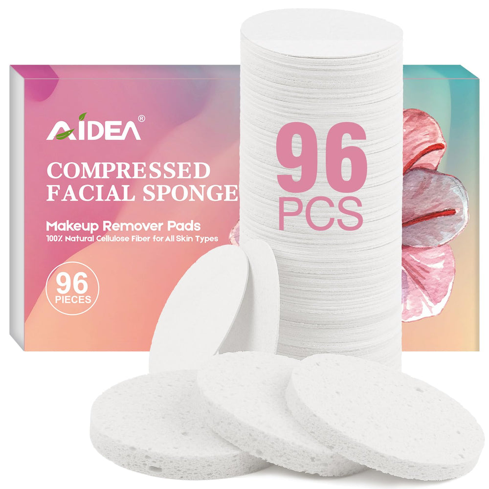 Éponge visage AIDEA compacte compressée pour nettoyage doux et exfolination légère