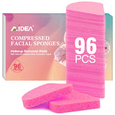 Éponge AIDEA compressée rose, emballage visible, idéale pour les voyages et retouches rapides.