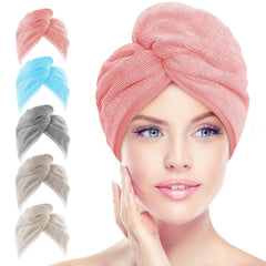AIDEA serviette-cheveux microfibre absorbante pour un séchage rapide et confortable.