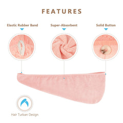 AIDEA turban-seche-cheveux microfibre, maintien sûr.
