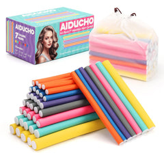 Rouleaux AIDUCHO sans chaleur, ensemble 42, boucles naturelles.