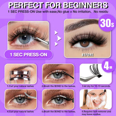 Cils AILAISHI 10-12 mm pour un look naturel.