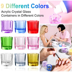AILALUO coupelle Dappen verre clair, idéale pour mélanger monomère et poudre acrylique.