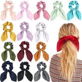 Aileam scrunchies nœud satin, maintien durable sans tiraillement.