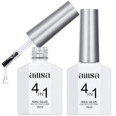 AILLSA colle gel ongles 4-en-1 avec brosse intégrée, application rapide.