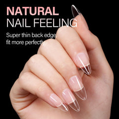 Ongles AILLSA amandes moyen, 12 tailles clairement visibles