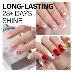Vernis gel blanc AILLSA en flacon, finition claire et lumineuse.