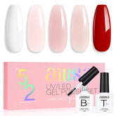 Vernis gel nude rose AILLSA en flacon, rendu élégant et durable.