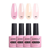 AIMEILI vernis gel nude sous UV-LED avec brillance durable