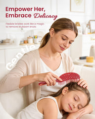 Brosse démêlante AIMIKE, brins doux idéale pour cheveux fragiles des enfants