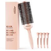 AIMIKE brosse ronde 2-1 pouces avec barillet rose pour un séchage rapide et uniforme.