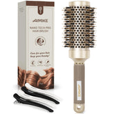 Brosse AIMIKE ronde en céramique nano‑ionique pour brillance et douceur