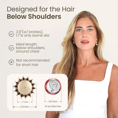 Brosse AIMIKE avec poils de sanglier naturels pour lisser et réduire les frisottis