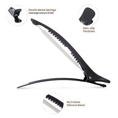 Pinces AIMIKE abricot antiderapantes pour seche-cheveux et mise en forme.