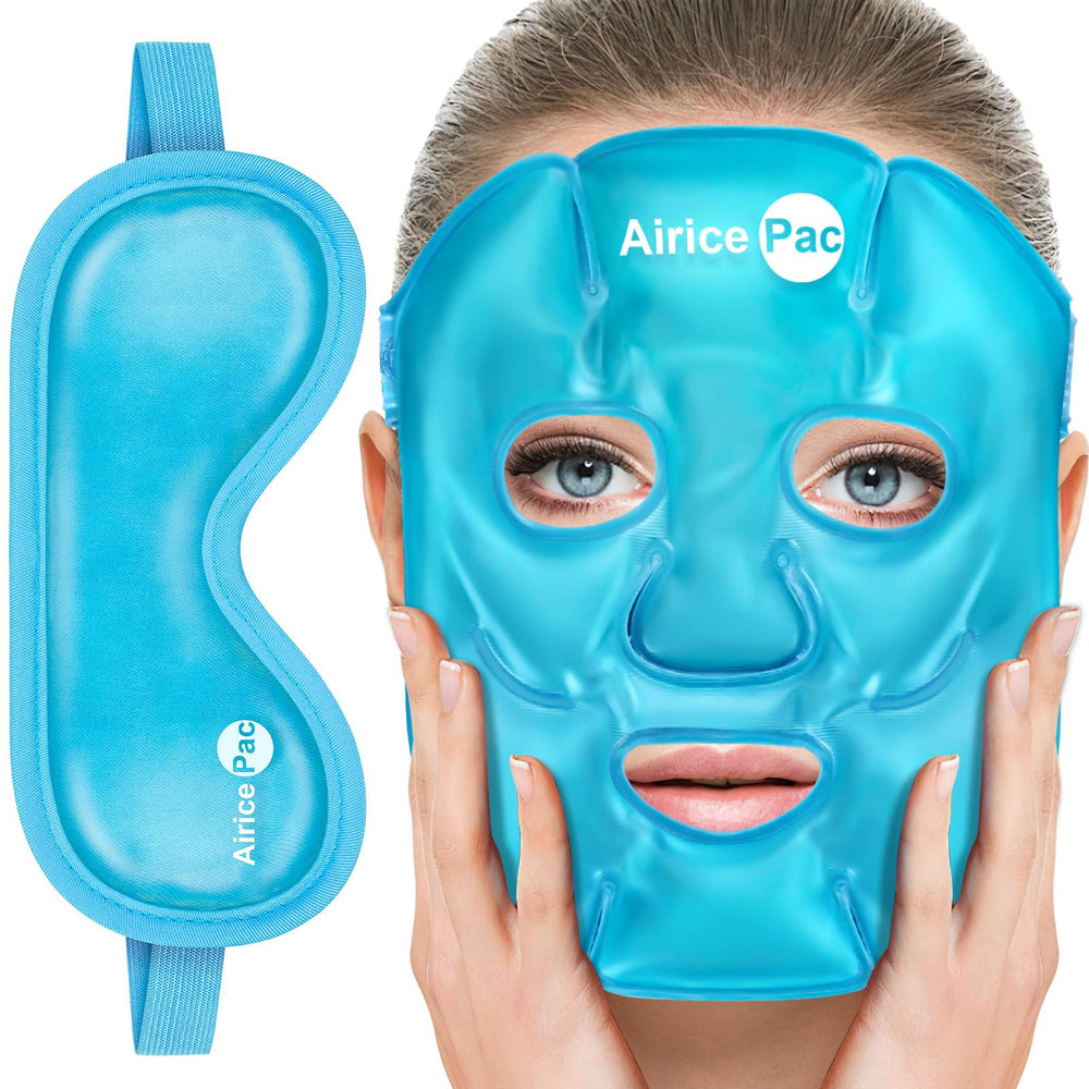 AiricePac masque glace visage : soin rapide du visage et dégonflement des poches.