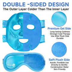 AiricePac masque yeux refroidissant : soulagement ciblé des poches et fatigue oculaire.