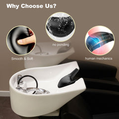 AISEELY coussin silicone doux soulage le cou lors du lavage.