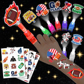 AKRMABEUP ensemble lumiere-doigts-football pour éblouir les invités lors des fêtes