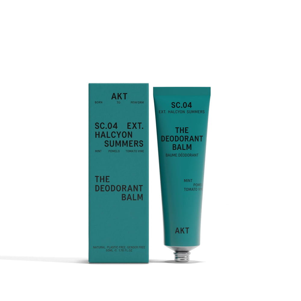 AKT Déodorant Balm, texture crème prête à l'emploi pour une application rapide.