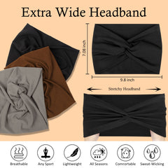 AKTVSHOW bandeau cheveux polyester doux et respirant, confort quotidien