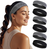 AKTVSHOW bandeau anti-dérapant noir pour femme, maintien fiable pendant lentraînement.