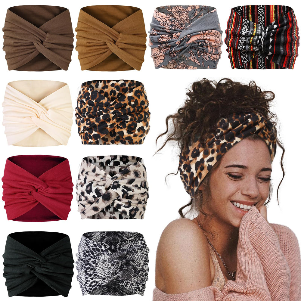 AKTVSHOW bandeau turban large 7 pouces, confort durable et anti-glisse.