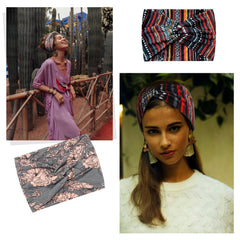 AKTVSHOW bandeau turban rouge, polyvalent pour sport et sorties.
