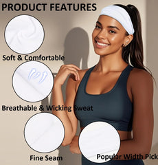 AKTVSHOW bandeau femme bleu, idéal pour yoga et course.