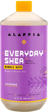 Alaffia bain moussant lavande avec pompe pratique offrant hydratation et détente