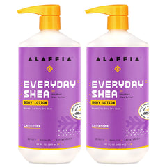 Alaffia lotion corporelle, bouteille quotidienne, hydratation durable pour peau sèche.