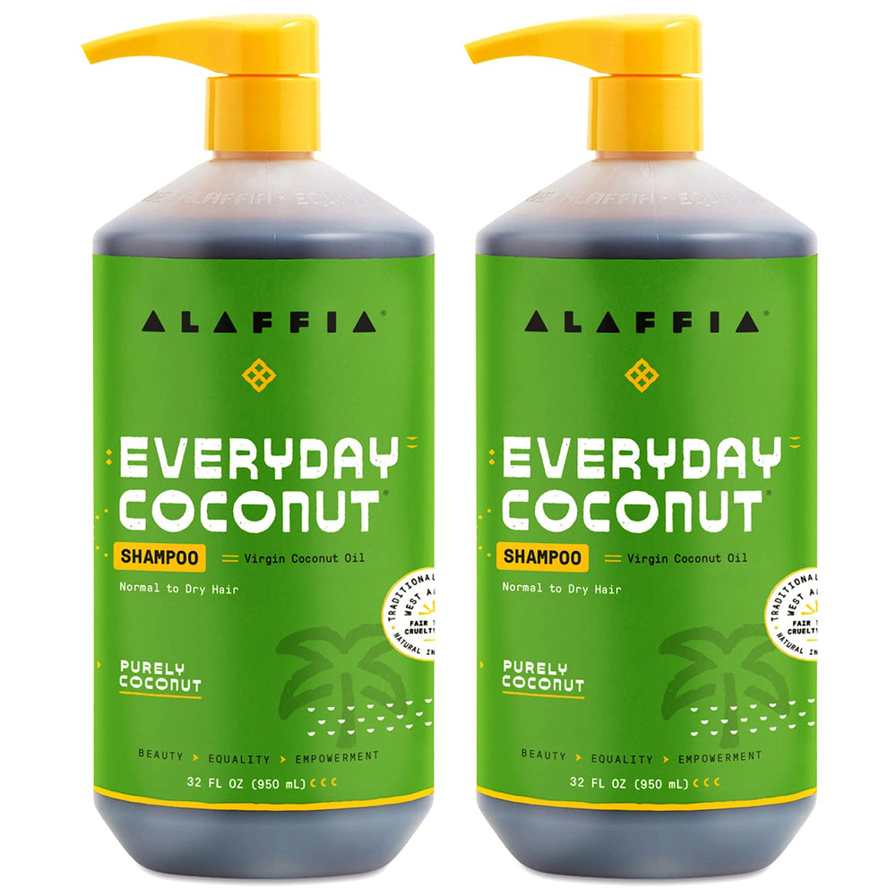 Alaffia EveryDay Noix de Coco - bouteille lumineuse prête pour une routine nourrissante.