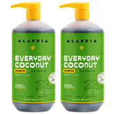 Alaffia EveryDay Noix de Coco - bouteille lumineuse prête pour une routine nourrissante.