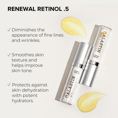 ALASTIN Skin Renewal Retinol, texture peau lissée après utilisation, teint homogène.