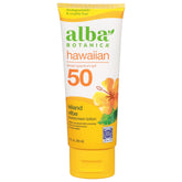 Alba Botanica Island Vibe – bouteille-spf50-3oz, protection légère.