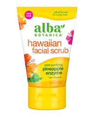 Alba Botanica Scrub Visage Hawaii – bouteille purifie les pores et offre éclat.