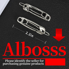 Barrette gothique en métal brillant Albooss, idéale pour un style rétro.