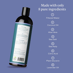 Aleavia gel douche lavande, versement fluide et mousse généreuse pour une expérience sensorielle.