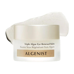 Baume yeux Algenist au format voyage pour une hydratation en déplacement.