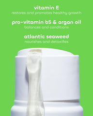 Algues marines visibles dans le Shampoing Équilibre Seaweed Bath Co pour revitalisation.