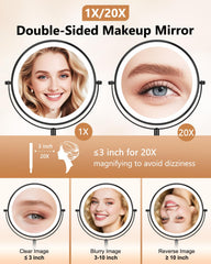 ALHAKIN Miroir 360°: rotation facile pour chaque angle.