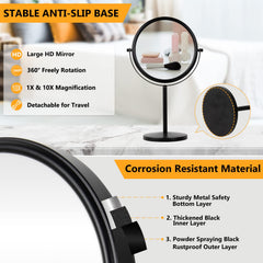 ALHAKIN Miroir Maquillage détachable, idéal pour voyager et transporter.