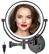 ALHAKIN Miroir maquillage mural 9 pouces double-face, détails nets en maquillage.